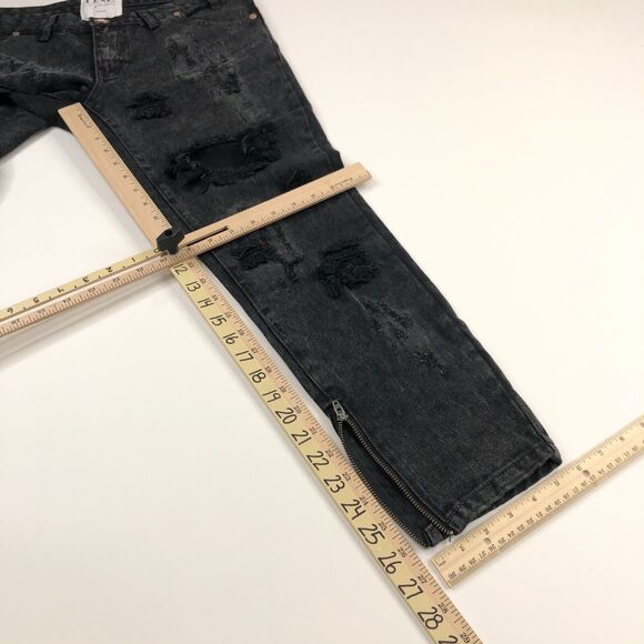 One Teaspoon Trashed Free Birds 28 (Fit 33W 26.5L) Mid Rise Distressed Jean - Picture 5 of 11